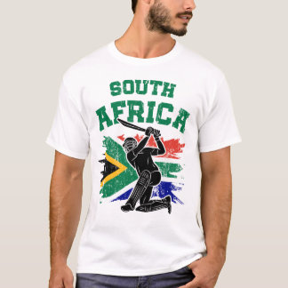T-shirt Cricket sud-africain, Afrique du Sud Flag fan Cade