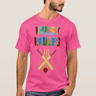 T-shirt Cricket West Indies Flag Bat Ball Wicket