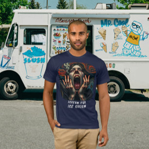 T-shirt Crie pour la crème glacée Hauntingly Funny Hommes