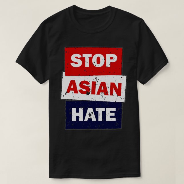 T-shirt Crimes soutien de la communauté asiatique Stop Asi (Design devant)
