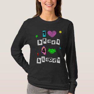 T-shirt Criminalité préférée Un Coeur Broke Quatre Mains S