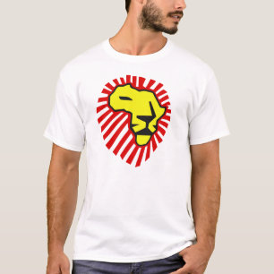 T-shirt Crinière rouge de lion jaune cette fois pour la