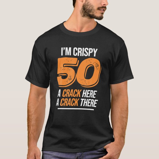 T-shirt Crispy 50E Anniversaire 50 Ans Hommes Femmes Cris  (Devant)