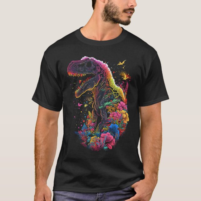 T-shirt Cristaux Rex Trex Esotériques Illustration mignonn (Devant)