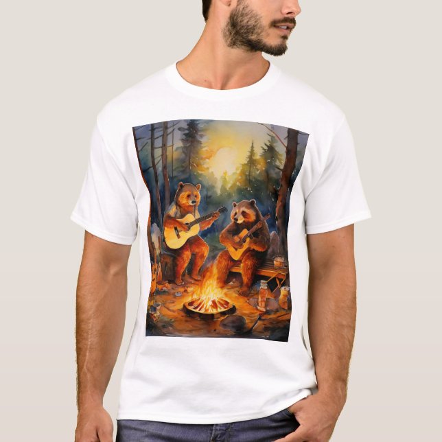 T-shirt "Critère de feu de camp : Hilarious Animal Camping (Devant)