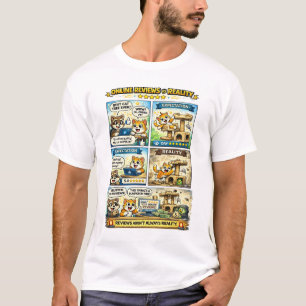 T-shirt Critiques en ligne vs Réalité – Bande dessinée de