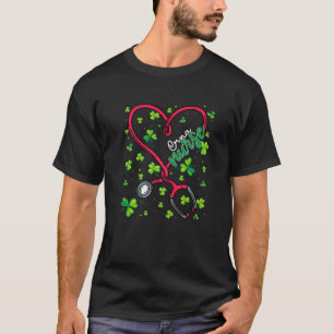 T-shirt CRNA Nurse St. Patricks Day Love Stethoscope RN Nu