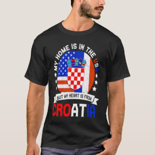 T-shirt Croate American Patriot Heart est de Croatie Fl