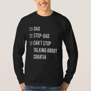 T-shirt Croate Step Papa Croatie Né Papa Fête des pères D