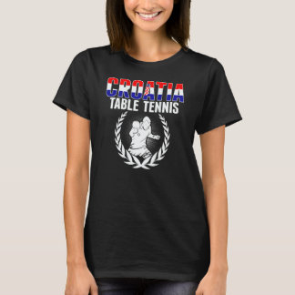 T-shirt Croatia Table Tennis   Croatian Ping Pong Supporte