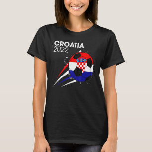 T-shirt Croatie 2022 Soccer Team Drapeau Croate Hommes gar