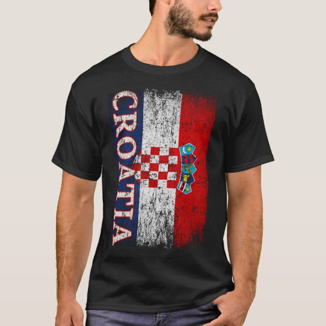 T-shirt Croatie Drapeau Cadeaux Femmes Hommes Enfants Croa (Devant)