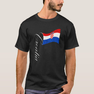 T-shirt Croatie Drapeau croate Fierté croate racine croate