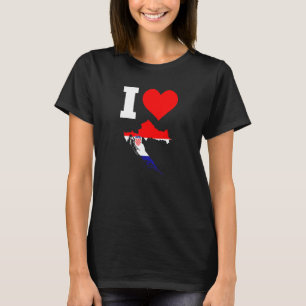 T-shirt Croatie Drapeau pour Croatie I Love Croatie