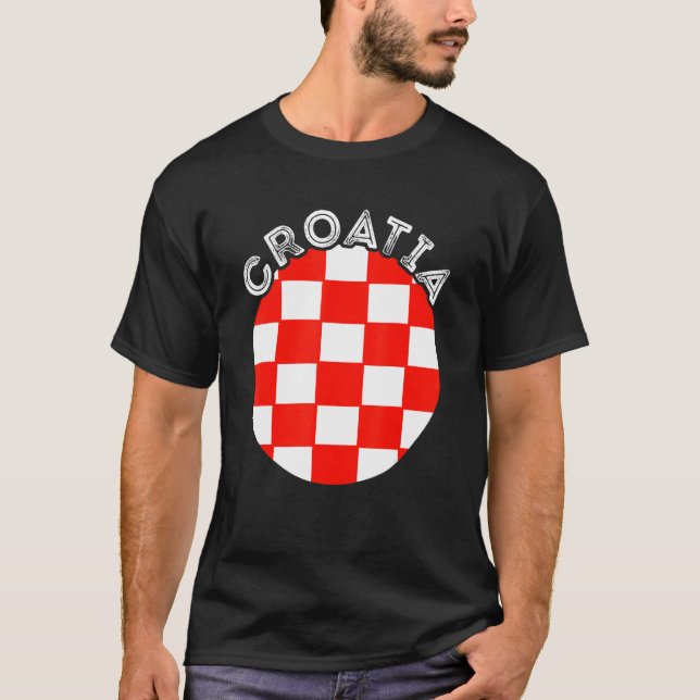 T-shirt Croatie Hrvatska Fierté croate Drapeau croate Croa (Devant)
