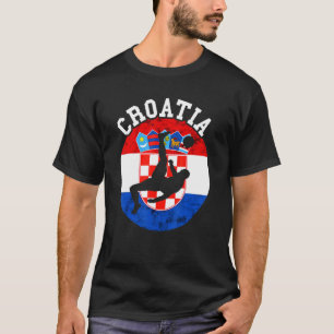T-shirt Croatie Hrvatska Soccer Team Drapeau croate Croati