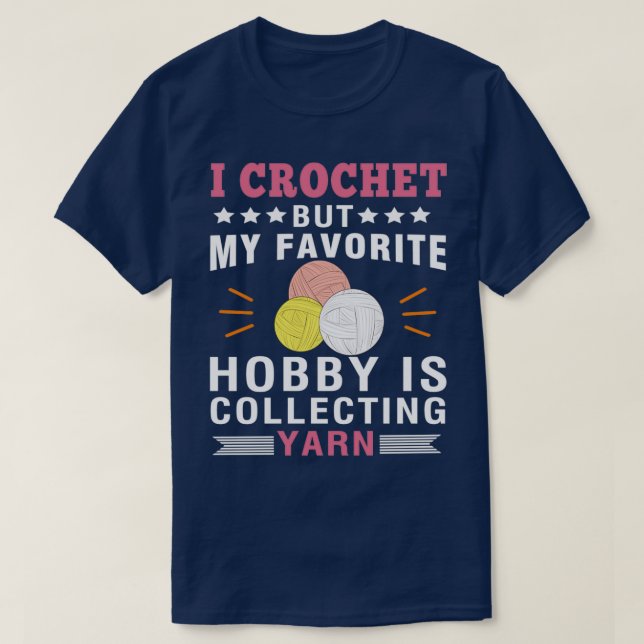 T-shirt Crochet de Crochet amusant de l'amoureux du fil (Design devant)