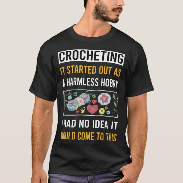 T-shirt Crochet de Crochet Hobby sans danger (Devant)