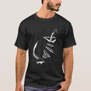T-shirt Crochet de pêche à l'intérieur du pêcheur Papa Fêt