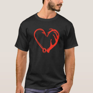 T-shirt Crochet de pêche en forme de cœur pour la Saint-Va
