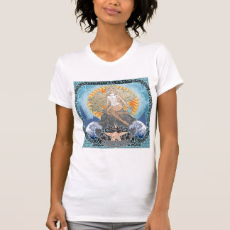 T-shirt Crochet et libération par cramoisi de Corinne