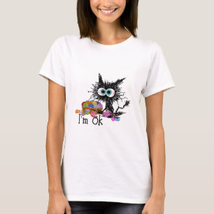 T-shirt Crochet Et Tricot Im Ok Drôle Chat Crochet Knit