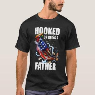 T-shirt Crochet Hommes Pour Être Un Père Papa Drapeau Amér
