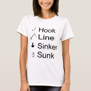 T-shirt Crochet, ligne, platine, descendue