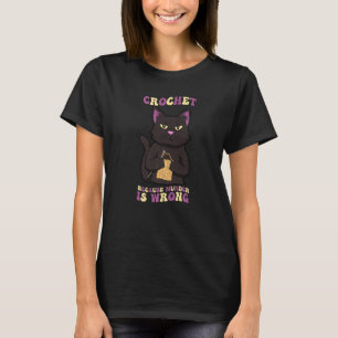 T-shirt Crochet Parce Que Le Meurtre Est Mauvais Chat Noir