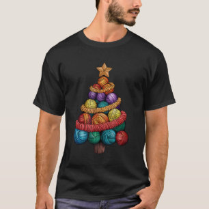 T-shirt Crochet Tricot Couturière Boules de Laine Noël Arb