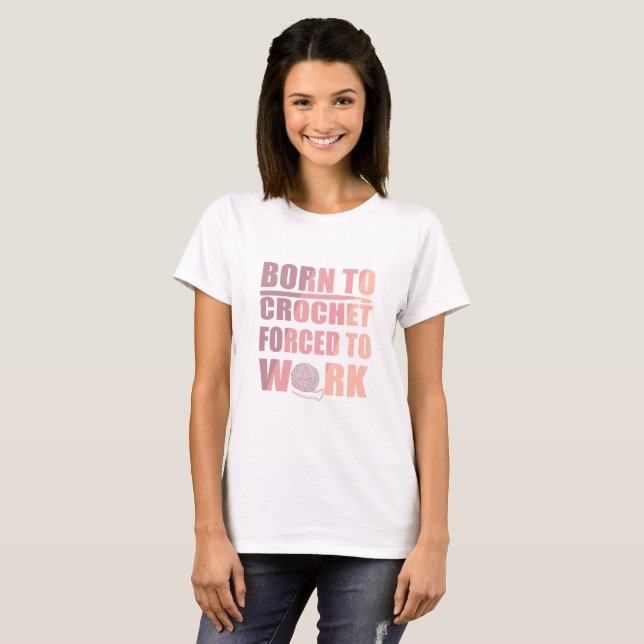 T-shirt crocheters cadeau drôle crochet devis (Devant entier)