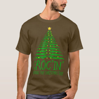 T-shirt Crocin Around the Christmas Tree Funny Crocodile C
