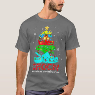 T-shirt Crocin autour du sapin de Noël Chemise Drôle cadea