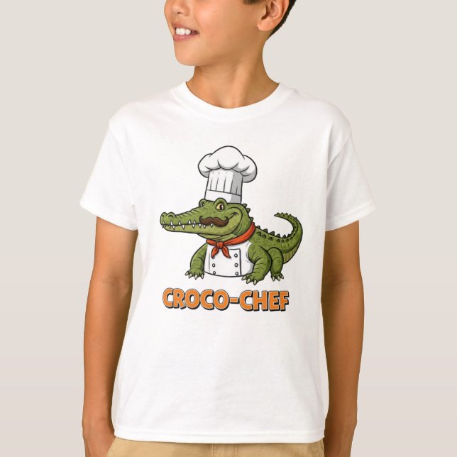 T-shirt Croco-Chef : Chef-d'oeuvre culinaire (Devant)