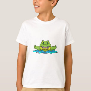 T-shirt Crocodile à nager dans l'eau