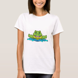 T-shirt Crocodile à nager dans l'eau