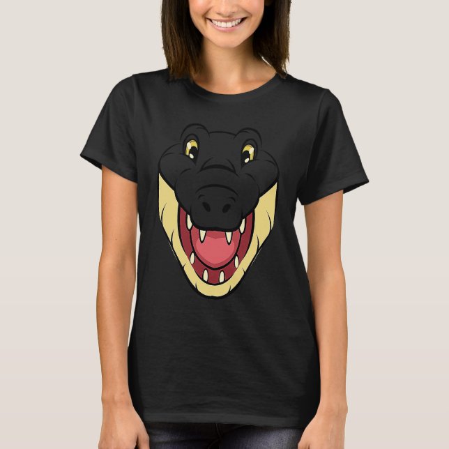 T-shirt Crocodile Alligator Face Reptiles Zoo Animal Herpe (Devant)