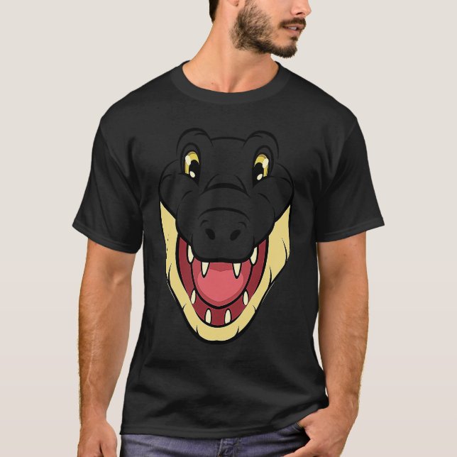 T-shirt Crocodile Alligator Face Reptiles Zoo Animal Herpe (Devant)