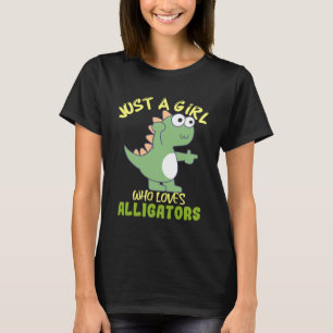 T-shirt Crocodile Alligator Juste Une Fille Qui Aime Allig