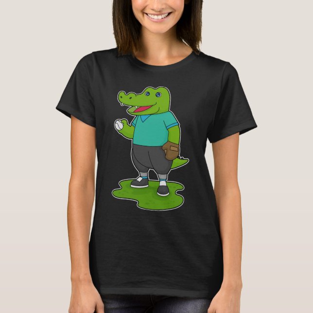 T-shirt Crocodile Baseball Sports (Devant)