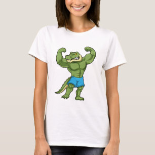 T-shirt Crocodile comme Bodybuilder extrême