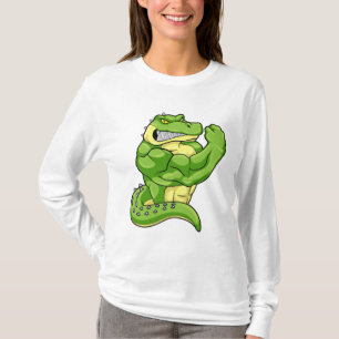 T-shirt Crocodile comme Bodybuilder & grands Muscles