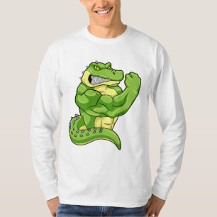 T-shirt Crocodile comme Bodybuilder & grands Muscles