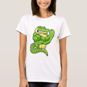 T-shirt Crocodile comme Bodybuilder & grands Muscles