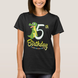 T-shirt Crocodile Danser Joyeux 5e anniversaire Pour Moi V