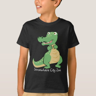 T-shirt crocodile de dessin