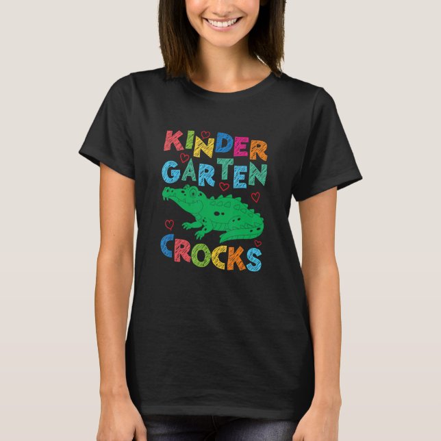 T-shirt Crocodile Gardergarten Croquettes Retour À L'École (Devant)