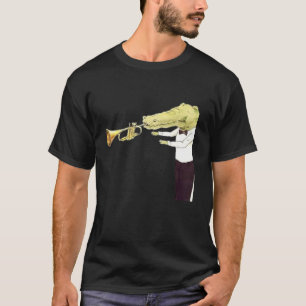 T-shirt Crocodile Jouer Trumpet drôle Costume d'Halloween