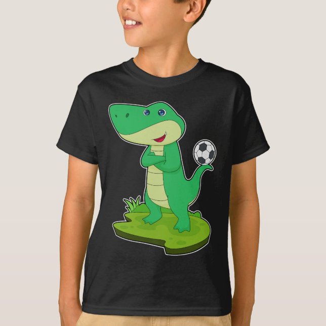 T-shirt Crocodile joueur de football Soccer (Devant)