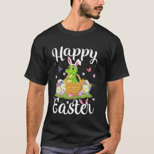 T-shirt Crocodile Joyeuses Pâques Chasse aux œufs Lapin Or